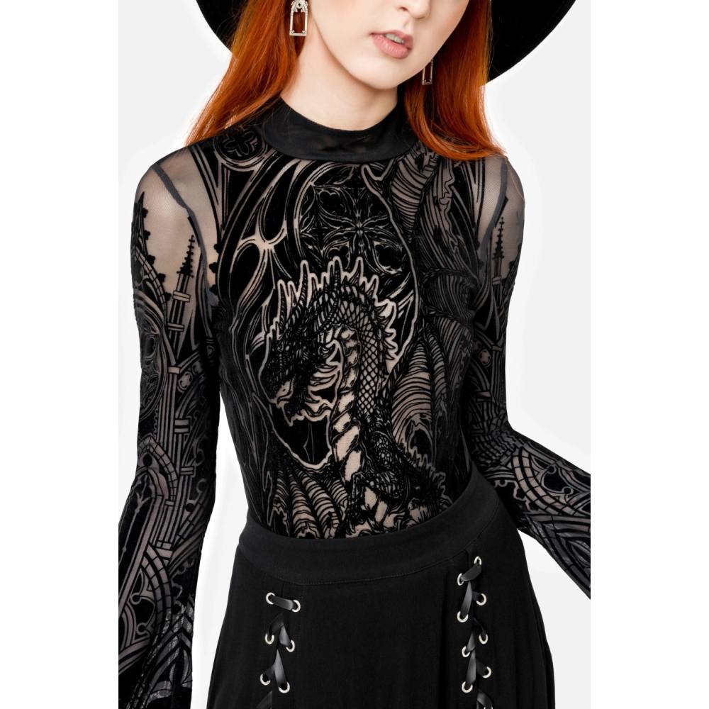 Restyle - Castle Guardian Bodysuit - Zwart
